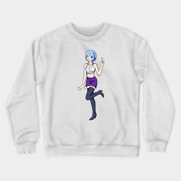 crypto - NFT - manga girl – Kryptine - [Kryptine 32] [1312000] Crewneck Sweatshirt by LiveForever